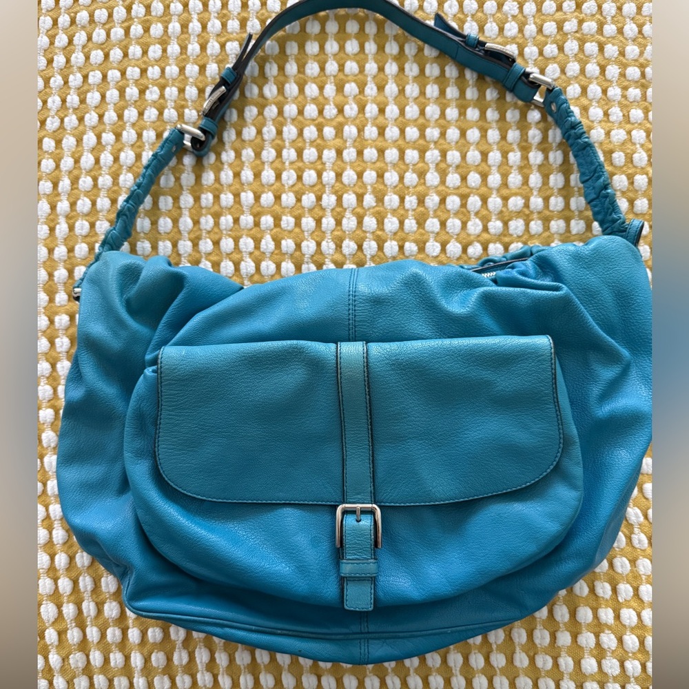 DOLCE & GABBANA Blue Leather Shoulder Bag